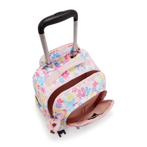 Kipling New Zea Printed 15" Laptop Rolling Backpack - color: Flower Stamp