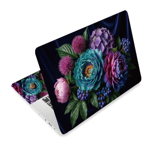 3pcs Laptop Decal Sticker Skin Cover 11.6" 12" 13" 13.3" 14" 15" 15.4" 15.6" inch Computer Vinyl Skin Stickers Waterproof Art Protector(Dark Flower Photography) - style: dark flowers