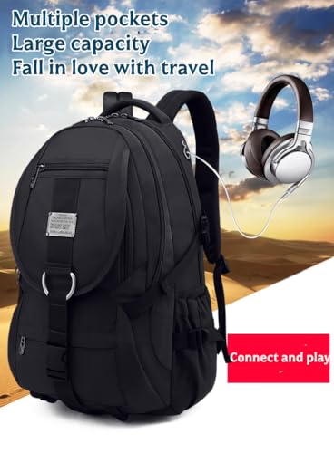Laptop Backpack, Daypack with USB Port for Travel/Business/College/Women/Men - color: Black