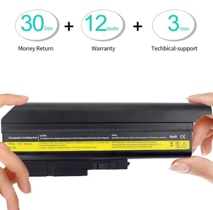 LQM® 40Y6797 Laptop Battery for Lenovo IBM ThinkPad T60 R60 | for IBM ThinkPad T40 T41 T41p T42 T43 R50 R50e R50p R51 R52 Lenovo notebooks IBM: 40Y6799, FRU 42T4504, FRU 42T4513, - color: T60