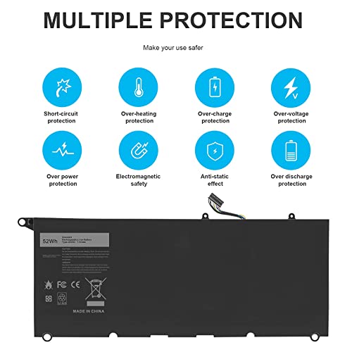 TREE.NB JD25G Laptop Battery for Dell XPS 13 XPS 13 9350 9343 XPS13 13D XPS13D 13-9343 13-9350 13D-9343 13D-9343-1708, 090V7W 0DRRP 0RWT1R RWT1R JHXPY53 05K9CP, 90V7W 0N7T6 P54G 5K9CP JHXPY - size: ‎JD25G