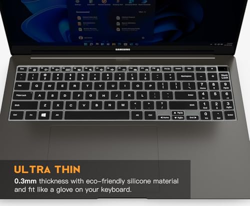 CaseBuy Keyboard Cover for 2025 2024 2023 Samsung Galaxy Book 5 4 3 2 Pro 360/360 16" 15.6", Galaxy Book 5/4 /3 Ultra|Edge 16" NP750QHA NP750XGK NP960XFG NP964XFG NP754XFG Keyboard Protector, Black - color: Black