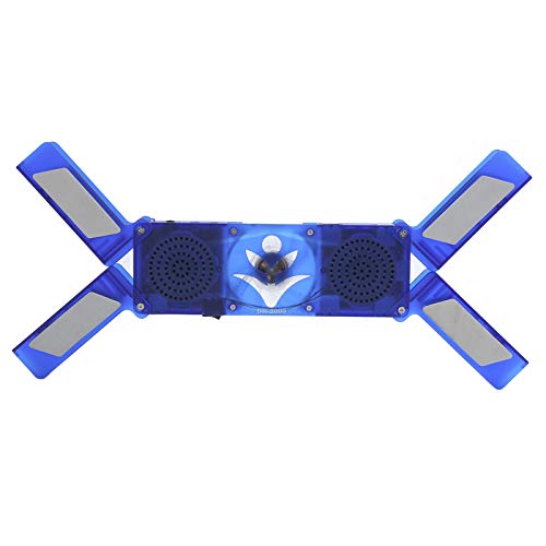 DR - 2009 Laptop Cooling Pad, Foldable USB Notebook Cooler with Dual LED Fans & Stereo Speakers, Portable Laptop Cooling Fan for Gaming, Work, and Streaming