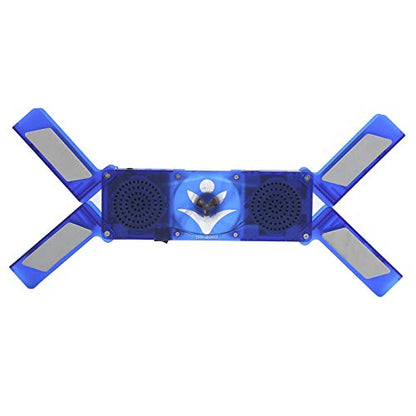 DR - 2009 Laptop Cooling Pad, Foldable USB Notebook Cooler with Dual LED Fans & Stereo Speakers, Portable Laptop Cooling Fan for Gaming, Work, and Streaming
