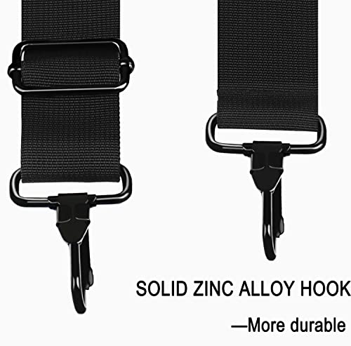 Shoulder Strap 56 Inch,Universal Adjustable Shoulder Belt Shoulder Strap | Replacement Shoulder Strap with Metal Hooks for Briefcase, Laptop Messenger Crossbody Bag, Luggage Duffel Camera, Black