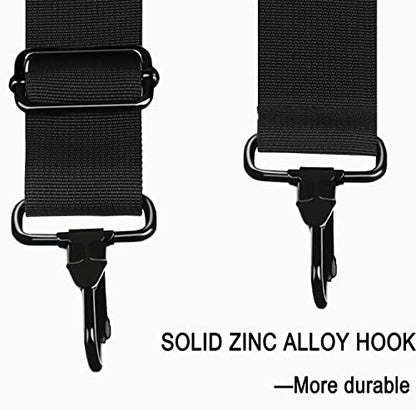 Shoulder Strap 56 Inch,Universal Adjustable Shoulder Belt Shoulder Strap | Replacement Shoulder Strap with Metal Hooks for Briefcase, Laptop Messenger Crossbody Bag, Luggage Duffel Camera, Black