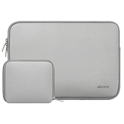 MOSISO Laptop Case 13.3 inch, 13-13.3 inch Laptop Sleeve with Small Case | Compatible with MacBook Air/Pro 13/Pro 14 M5 M4 M3 M2 M1, HP Dell ASUS Lenovo, Neoprene Computer Sleeve Bag, Light Gray - color: Light Gray, size: 13.3 inch