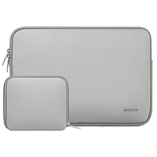 MOSISO Laptop Case 13.3 inch, 13-13.3 inch Laptop Sleeve with Small Case | Compatible with MacBook Air/Pro 13/Pro 14 M5 M4 M3 M2 M1, HP Dell ASUS Lenovo, Neoprene Computer Sleeve Bag, Light Gray - color: Light Gray, size: 13.3 inch