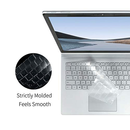 SurfaceMate Keyboard Cover Protector Skin for Microsoft Surface Book 3/ Book 2/ Laptop 2 13.5''/15'' 2020/2017/2018 Release, Premium Ultra Thin 0.18mm, High Transparency, US Keyboard Layout - size: Book 3/Book 2/Laptop 2