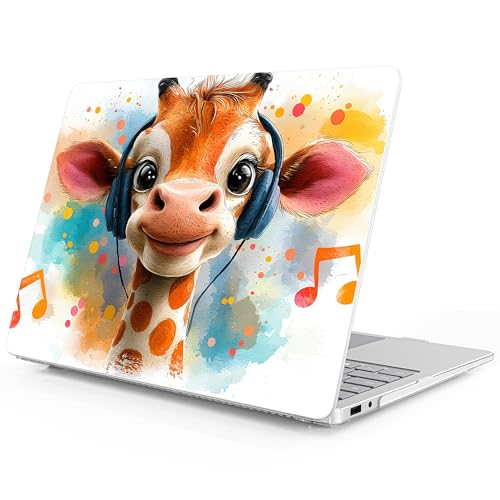 Mektron Printed Case for 2025 Microsoft Surface Laptop Windows 11 Copilot+ PC Surface Laptop 13 inch Touchscreen Display Cover Fits Model 2095, Cute Giraffe - color: Cute Giraffe