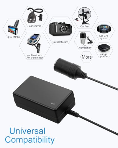 ALITOVE AC to DC Converter 110V to 12V 3A 36W Cigarette Lighter Adapter | Cigarette Lighter to Wall Outlet Adapter 3Amp 2A, AC to DC Adapter for Car Charger Car Dash Cam Car MP3/MP4 Car Fan - size: 3A