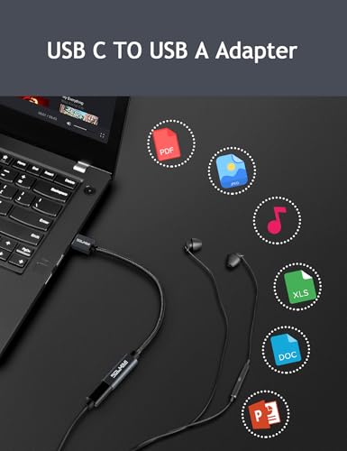 Male Adapter 5gbps High Speed Transfer, USB A to USB C Adapter Charger Coverter for iPhone 15 16 17 Samsung S23, USB C Headphone U Disk PC(100cm) - size: 1m/3.2Ft