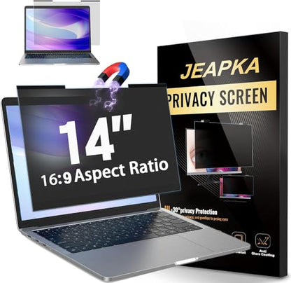 Magnetic 14 Inch Laptop Privacy Screen 16:9 Aspect Ratio, Removable Anti-Blue/Glare Protector Film - size: Magnetic 14 inch （16：9）