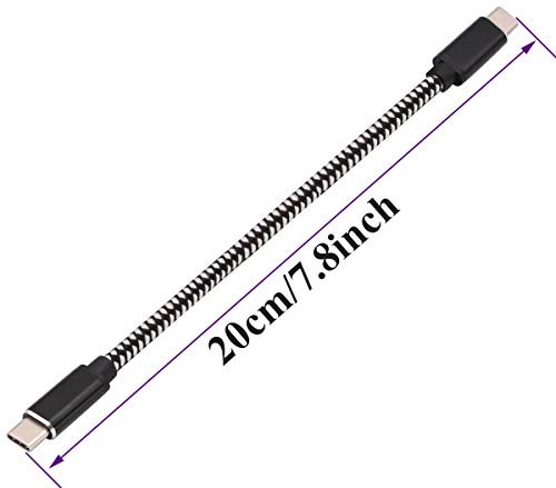 100W/5A USB-C to USB-C 3.1 Male Gen 2 (10Gbps) Connector Extension Cable, Supports Charging, Data, Audio, Video Cable for New MacBook, Samsung Galaxy S8, S9, S10(0.2M)