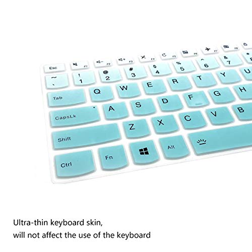 2Pack Keyboard Cover for Lenovo Yoga C740 C940 14" /Lenovo Yoga 6 13ARE05 13ALC6 /Yoga C930 930 920 13.9" /Yoga 720 720S 730 13.3" /Yoga 720 12.5" /Yoga 730 15.6"/Lenovo Flex 14 14" Keyboard Skin - color: MintGreen+Clear