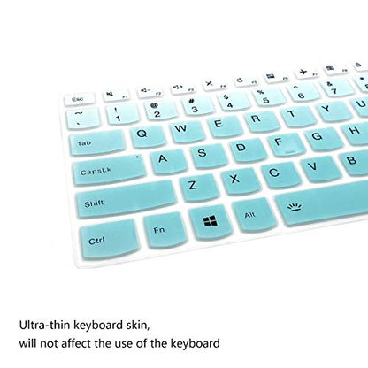 2Pack Keyboard Cover for Lenovo Yoga C740 C940 14" /Lenovo Yoga 6 13ARE05 13ALC6 /Yoga C930 930 920 13.9" /Yoga 720 720S 730 13.3" /Yoga 720 12.5" /Yoga 730 15.6"/Lenovo Flex 14 14" Keyboard Skin - color: MintGreen+Clear