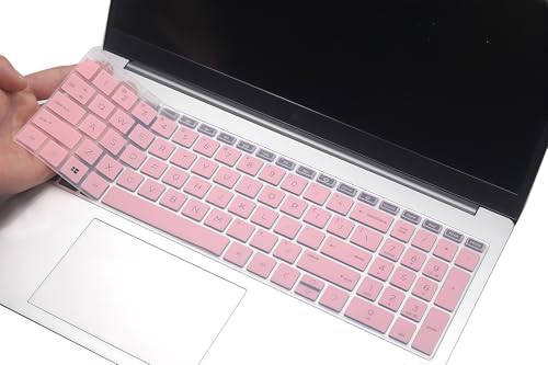 Silicone Keyboard Skin Cover Compatible for HP OmniBook 5 AI 16" 16-ag 16-af 16-ba 16-bc 16z-ag100 16z-bc100 Series Laptop 16-af1037nr 16-bc1047nr (NOT for OmniBook 5 16-fb/cf 14-he/fp Series) (Pink) - color: Pink