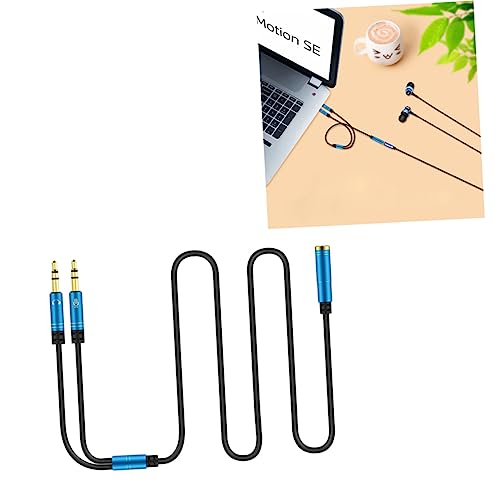 Angoily 2pcs Headset Splitter Cable to Female to Male Audio Adapter for Laptop and Mobile Dual Port for Headset Microphone and Versatile Audio Converter