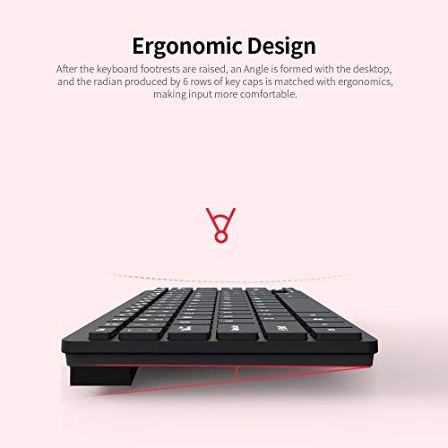 Mini Keyboard, Compact 78 Key Wired USB Keypad, Slim Portable Keyboard with Chiclet Keys for Office, Travel, Small Desk, PC, Laptop, Plug and Play