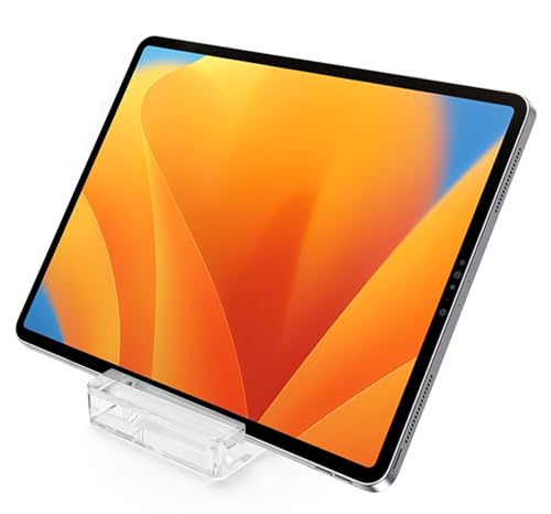 Square Portable Acrylic Cell Phone, CuteTransparent Desk Tablet Stand Universal Creative Travel-Friendly Accessory Compatible Smartphones and Mini Tablet - color: Transparent