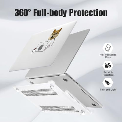 DTangLsm for MacBook Air 15 inch Case M5 M4 M3 M2 2026-2023 Laptop Cover | Model A3448 A3241 A3114 A2941, Cute Clear Plastic Hard Shell Mac Air 15 Laptop Case and Keyboard Cover, Hard-working Dog - color: Hard-working Dog