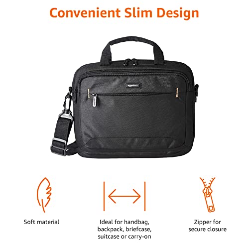 Amazon Basics Laptop Carrying Case with Adjustable Shoulder Strap, 11.6 in, Black, 10-Pack - size: 11.6 Inch, style: 10-pack