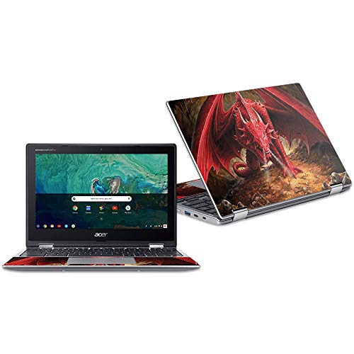 MightySkins Skin Compatible with Acer Chromebook Spin 11" CP311 - Angry Dragon | Protective, Durable, and Unique Vinyl Decal wrap Cover | Easy to Apply, Remove, and Change Styles | Made in The USA - color: Angry Dragon