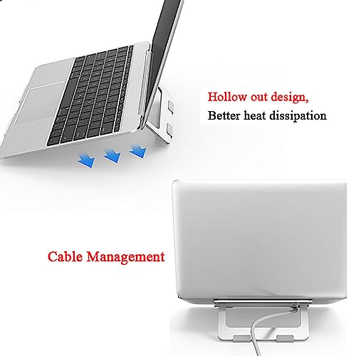 Laptop Stand Travel, Aluminum Portable Foldable Support Stand for 12-17" Laptops and Tablets (Silver)