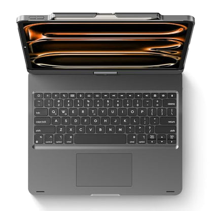 Keyboard Case for iPad Air 13 inch, Pro 13 and Pro 12.9 (6th-3rd Gen) Gary | Pekarejue 360 Rotatable, Trackpad, Backlit, Pencil Holder, Fit iPad Air 13 M4 M3 M2, M5 M4 Pro 13"/12.9" (6th 5th 4th 3rd ) - color: Space Gray, size: iPad Air/iPad Pro (13"/12.9
