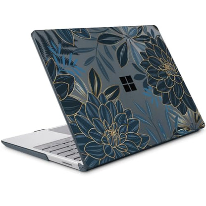 Mektron 2023 Microsoft Surface Laptop GO 3 Case 12.4" Compatible with Go 2/1 Laptop Cover 2022-2020 Releases Model 1943/2013 Plastic Hard Shell Case with Screen Protector, Dahlia Flower C035 - color: Dahlia Flower C035