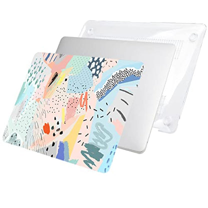 LanBaiLan Compatible with MacBook Air 13 inch Case M5 2026 M4 2025 M3 M2 2024-2022 A3449 A3240 A3113 A2681, 13.6 Plastic Hard Shell Case & Keyboard Cover, Graffiti - color: Graffiti