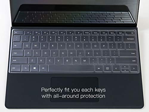 CaseBuy Ultra Thin TPU Keyboard Cover for 2024 Microsoft Surface Pro 11 Tablet (13" Copilot+ PC), Surface Pro 10/9 / 8 13 inch Tablet Protector (Not Fit Surface Pro Flex) - size: Surface Pro 11/10/9/8 13 inch (2024)