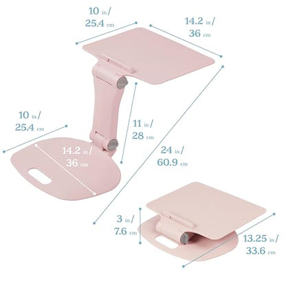 ECR4Kids The Surf Folding Portable Lap Desk, Flexible Seating, Pink - color: Pink