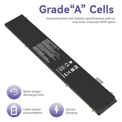 RC30-0248 4ICP4/55/162 80Wh Laptop Battery for Razer Blade Advanced 15 2018 2019 2020 2021 RTX 2060 2070 2080 RZ09-02385 RZ09-02386 RZ09-02386E92 RZ09-02486 RZ09-0288 RZ09-02886 RZ09-0301 RZ09-03135 - size: 13.62*2.63*0.2inch