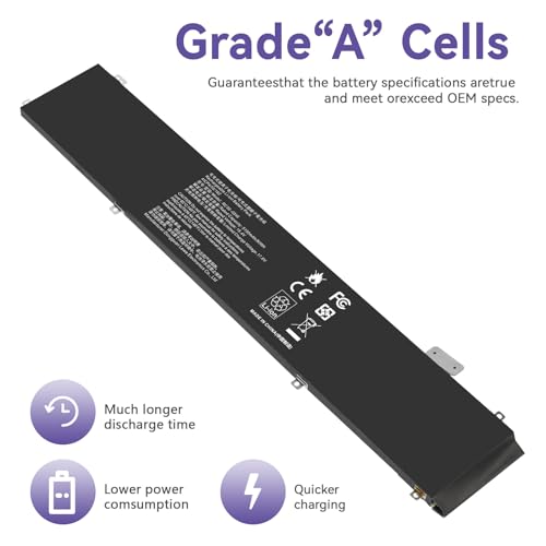 RC30-0248 4ICP4/55/162 80Wh Laptop Battery for Razer Blade Advanced 15 2018 2019 2020 2021 RTX 2060 2070 2080 RZ09-02385 RZ09-02386 RZ09-02386E92 RZ09-02486 RZ09-0288 RZ09-02886 RZ09-0301 RZ09-03135 - size: 13.62*2.63*0.2inch