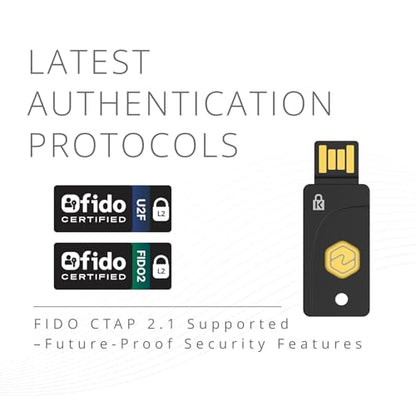 Kensington VeriMark NFC+ USB-A Security Key (K64738WW) | FIDO2/WebAuthn hardware authenticator, passwordless login, NFC and USB-A, works with Windows, macOS, Chrome OS - size: USB-A