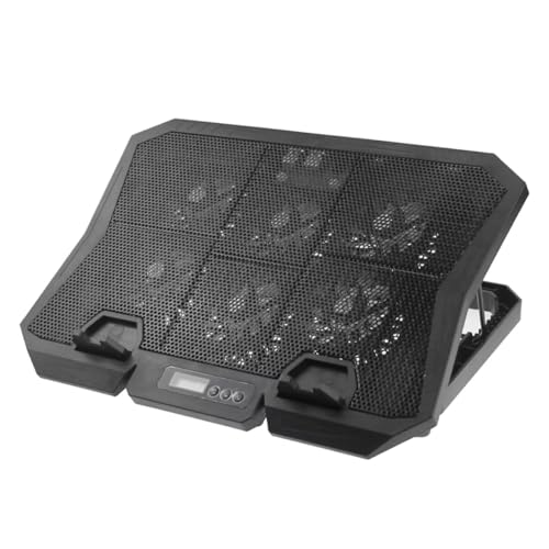 TEHAUX Laptop Cooling Pad with 6 Fans 15.6-inch Quiet Air Cooler Adjustable Speed Blue Light USB Cooling Stand for Gaming and Office Laptops