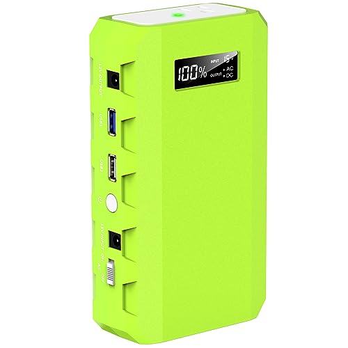 Portable Power Station with AC Outlet 120V, 24000mAh Laptop Charger Bank | Powkey 86Wh Lithium Battery Pack with 65W AC Outlet, Emergency Backup Power Supply for Camping Home Office Outdoor (Green) - color: A-Green