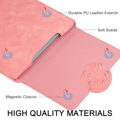 HoYiXi 13.3 Inch Laptop Sleeve Case with Stand - Compatible with MacBook Neo 2026/MacBook Air/Pro 13 (M4/M3/M2/M1 2020-2025), Surface Pro 8 2021, iPad Pro 12.9 & 13-13.3" Dell Acer Laptops,Red - color: Rose Red, size: 13-13.3'' laptop