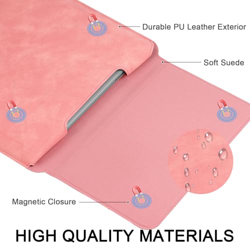 HoYiXi 15.6 16 Inch Laptop Sleeve Case with Stand Feature for MacBook Pro 16 2025 & 2021,ASUS Vivobook 15/MacBook Pro 15/Surface 3/Matebook D15/Galaxy Book Flex,15-16'' Laptop Cover,Rose Red - color: Rose Red, size: 15-16'' laptop