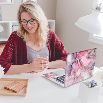 Laptop Notebook Skin Sticker Cover Decal, 12 13 13.3 14 15 15.4 15.6 inch Laptop Vinyl Skin Sticker Cover Art Protector Decal Universal, Pink Marble - color: Pink Marble