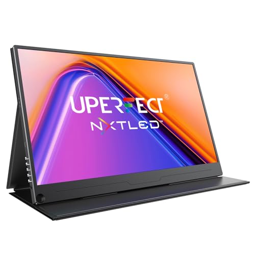 UPERFECT True Color Portable Monitor 15.6”, NxtLED™ Eye Care Laptop Monitor, 125% sRGB 1080P, Flicker-Free Low Blue Light Display, USB-C & HDMI & VESA, Travel Second Screen for Computer, Game Consoles - size: 15.6 inch