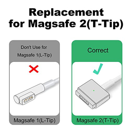 100W USB-C to MagSafe 2 (T-Tip) Power Adapter for MacBook Air 11" and 13" with Model A1435, A1465, A1466, MD223, MD224, MD231, MD232, MD711, MD712, MD760, MD761, MJVM2