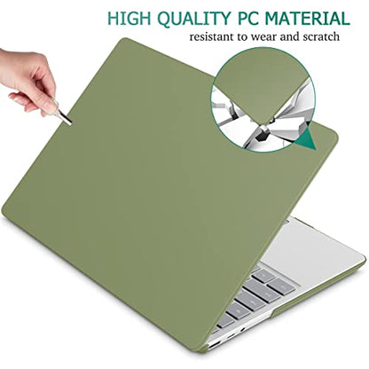 Case for Surface Laptop 5/4/3 13.5", Dark Olive Green | Hard Shell Case with Keyboard Cover & Screen Protector. Fits Surface Laptop 5/4/3 13.5" Metal Palm Rest Models 1951/1868. - color: Dark Olive Green