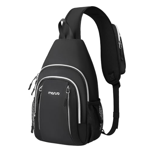 MOSISO Crossbody Bags for Men Women, Small Sling Backpack Chest | Daypack Bag for Outdoor Casual Sports