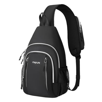 MOSISO Crossbody Bags for Men Women, Small Sling Backpack Chest | Daypack Bag for Outdoor Casual Sports