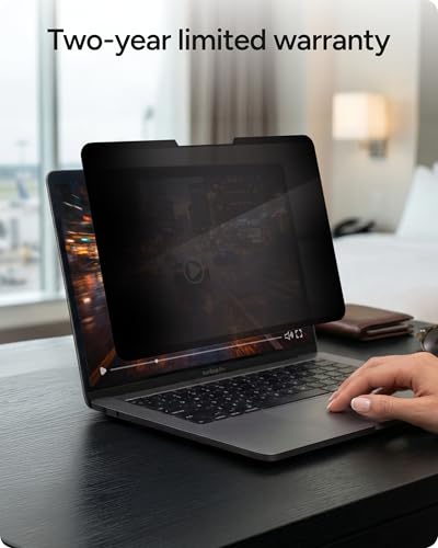 ZAGG 16-Inch Universal Laptop Privacy Filter (16:10) – Removable Magnetic 4-Way Screen Filter, Anti-Glare Matte Finish, Fingerprint Resistant, Reusable Design & Protective Sleeve - size: 16-Inch (16:10)