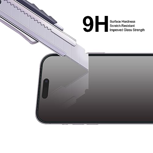 Supershieldz (2 Pack) Anti Glare (Matte) Screen Protector Designed for iPhone 15 Pro (6.1 inch) [Tempered Glass] Anti Fingerprint, Anti Scratch, Bubble Free