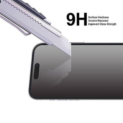 Supershieldz (2 Pack) Anti Glare (Matte) Screen Protector Designed for iPhone 15 Pro (6.1 inch) [Tempered Glass] Anti Fingerprint, Anti Scratch, Bubble Free