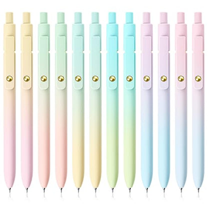 YOXMJDB Gel Pens, 12 Pcs Fine Point Smooth Writing Pens Cute Pens for Women, High-End Series 0.5mm Black Ink Pens for Journaling Note Taking, School Office Supplies (12 Pcs Gold Gradient) - color: 12 Pcs Gold Gradient